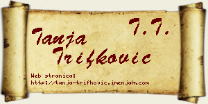 Tanja Trifković vizit kartica